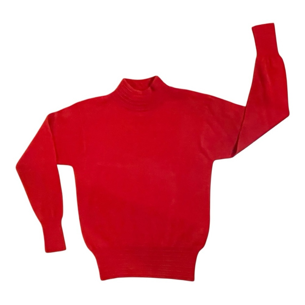 Jones New York Classic Red Turtleneck Sweater